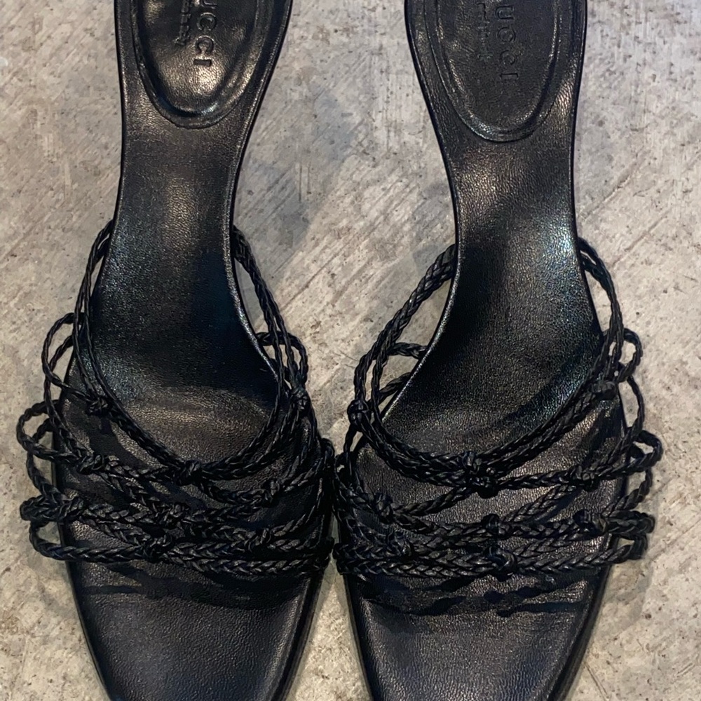 GUCCI leather strappy mule sandal